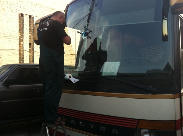 ремонт сколов на автобусах
